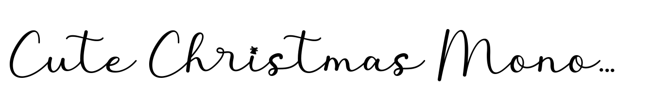 Cute Christmas Monogram Script image